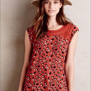 Whimsical Anthropologie Bird Print Blouse