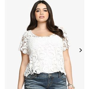 Torrid Crochet Lace Crop Top