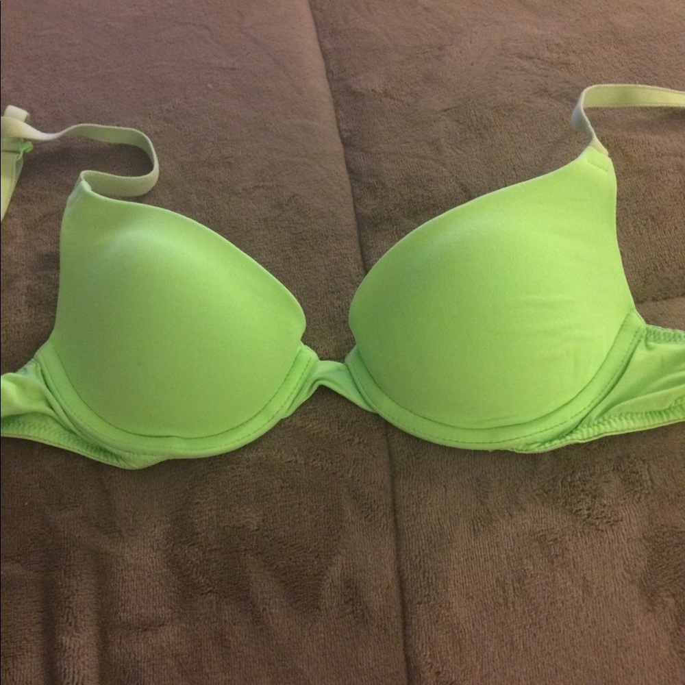 Lime green Victoria Secret Pink push up bra