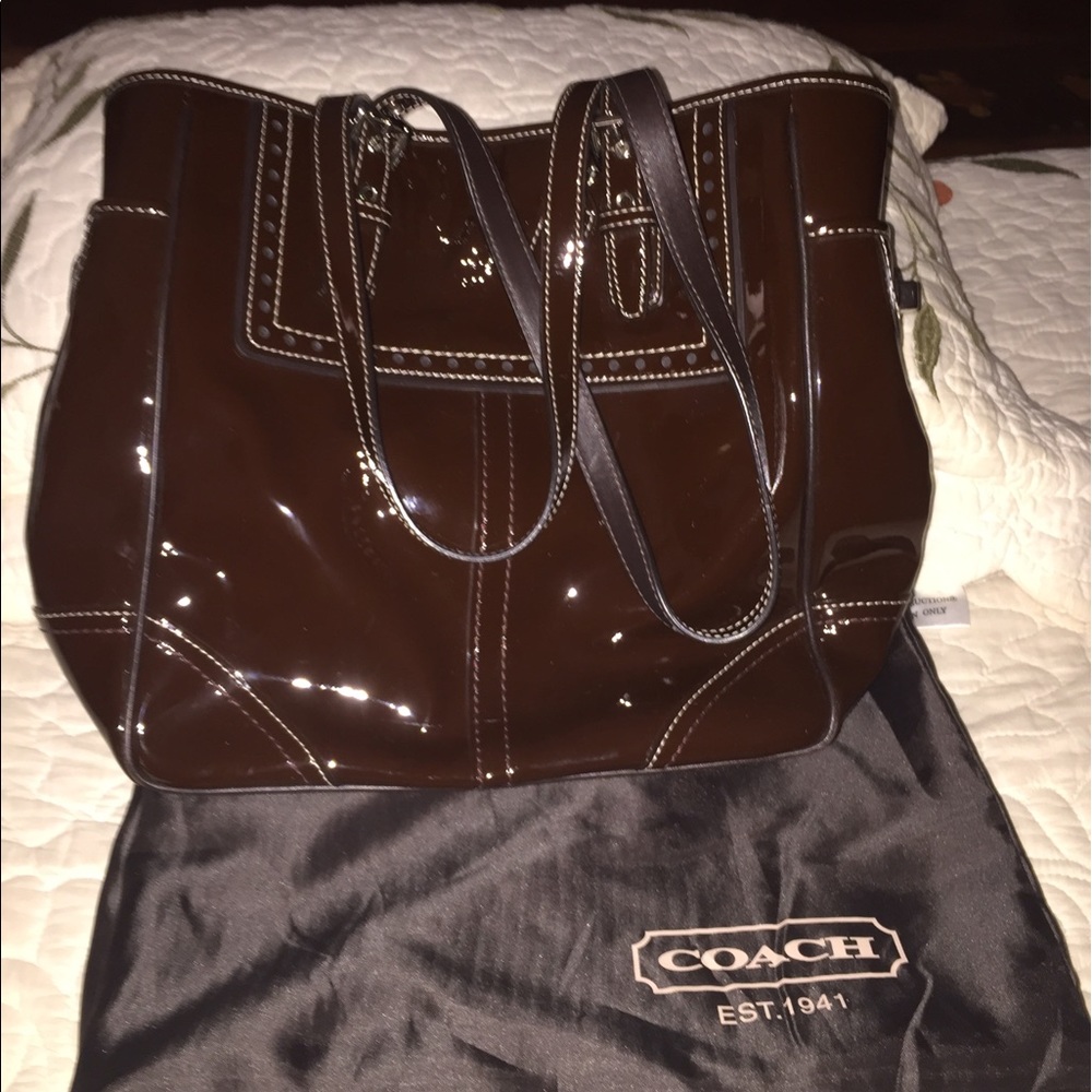 Brown Leather Coach Purse