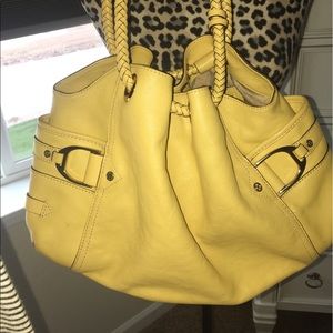 Yellow cole Haan purse