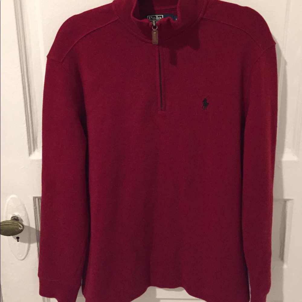 NWOT Men's Ralph Lauren Polo half zip sweater