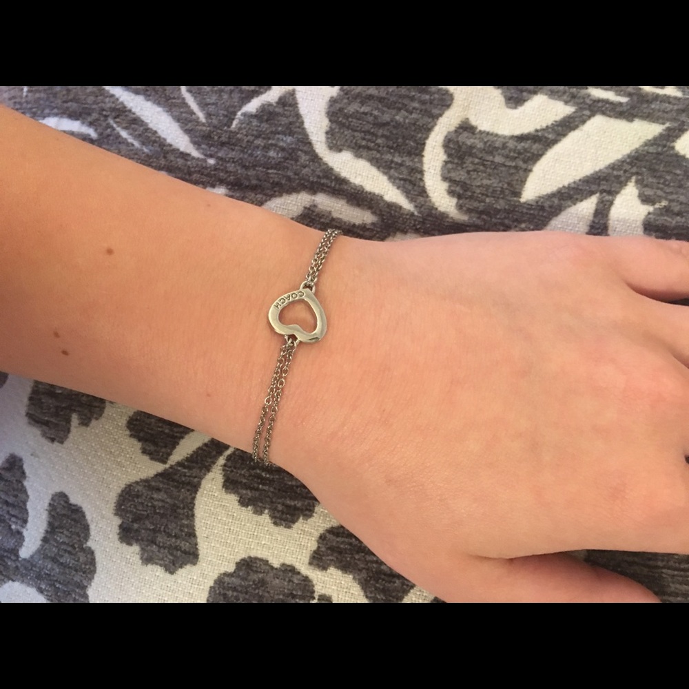 Coach Heart Sterling Silver Bracelet