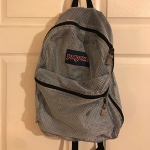 Light Blue Jansport Mesh Backpack