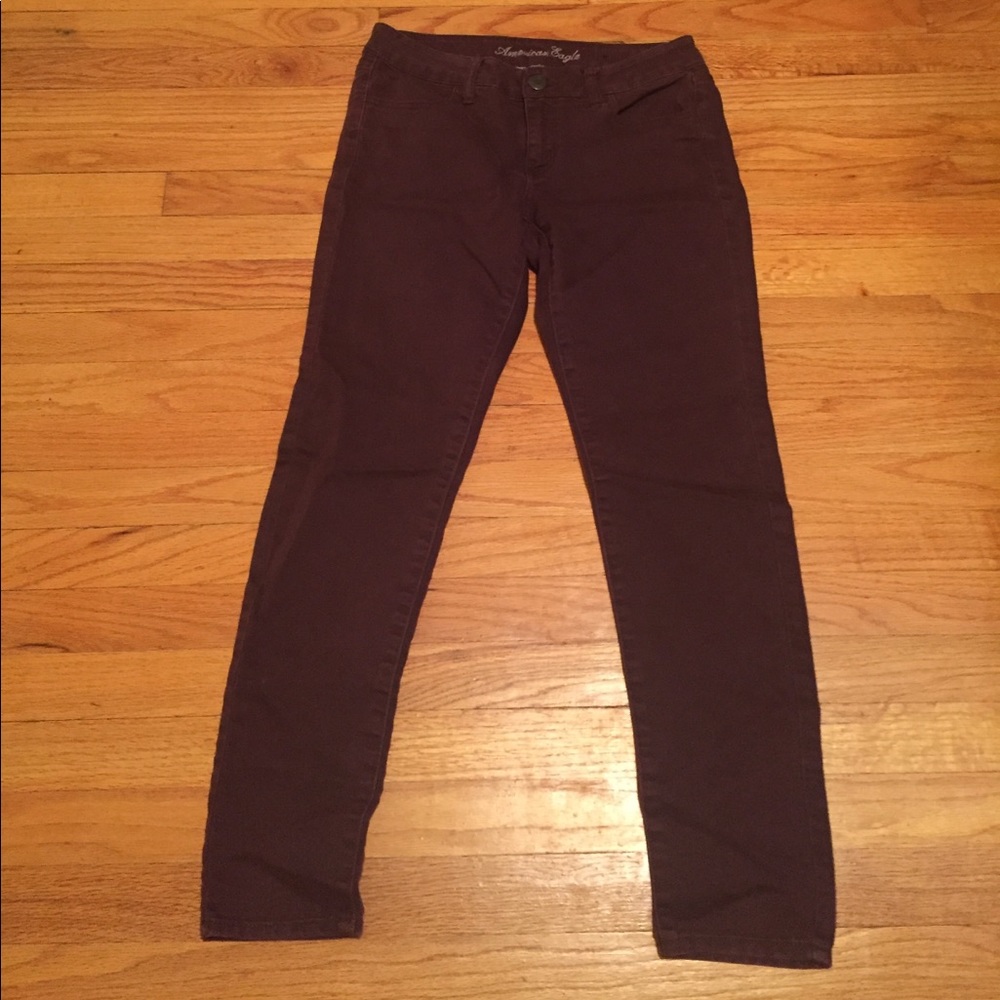 American Eagle purple skinny jeggings