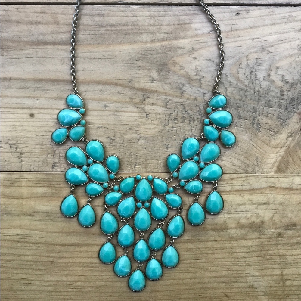 Blue statement necklace