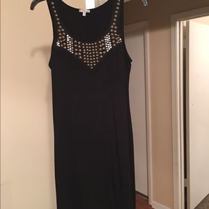 Black gold studded dress