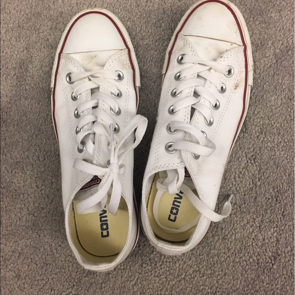 Converse all star white tennis shoes size 7