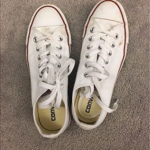 Converse all star white tennis shoes size 7