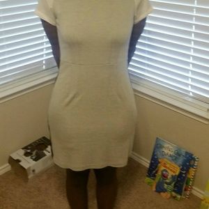 Gianni Bini Medium Gray Dress White Sleeves