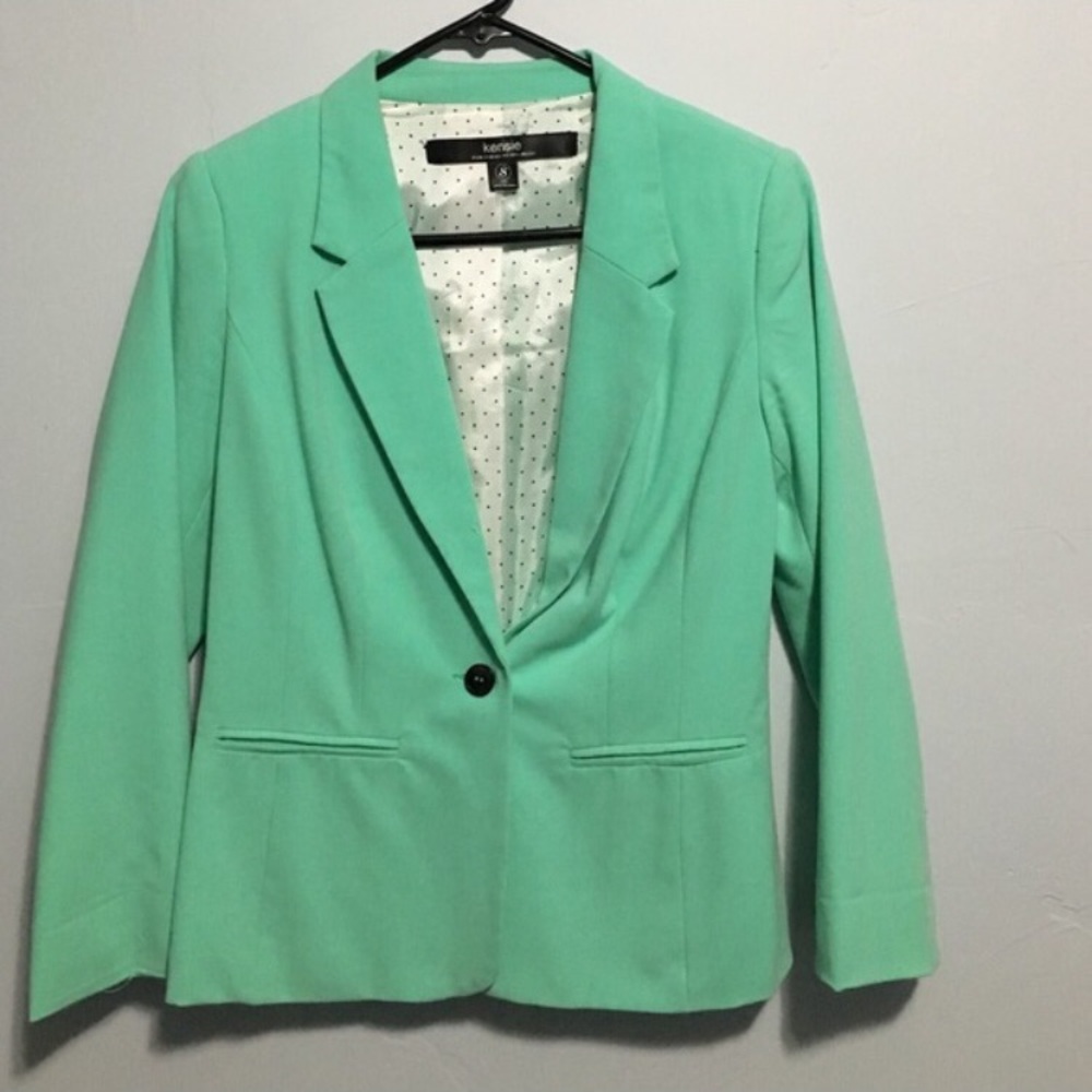 EUC Kenzie Small mint green blazer. 3/4 sleeve