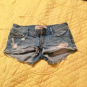 Slightly Distressed Jean Shorts