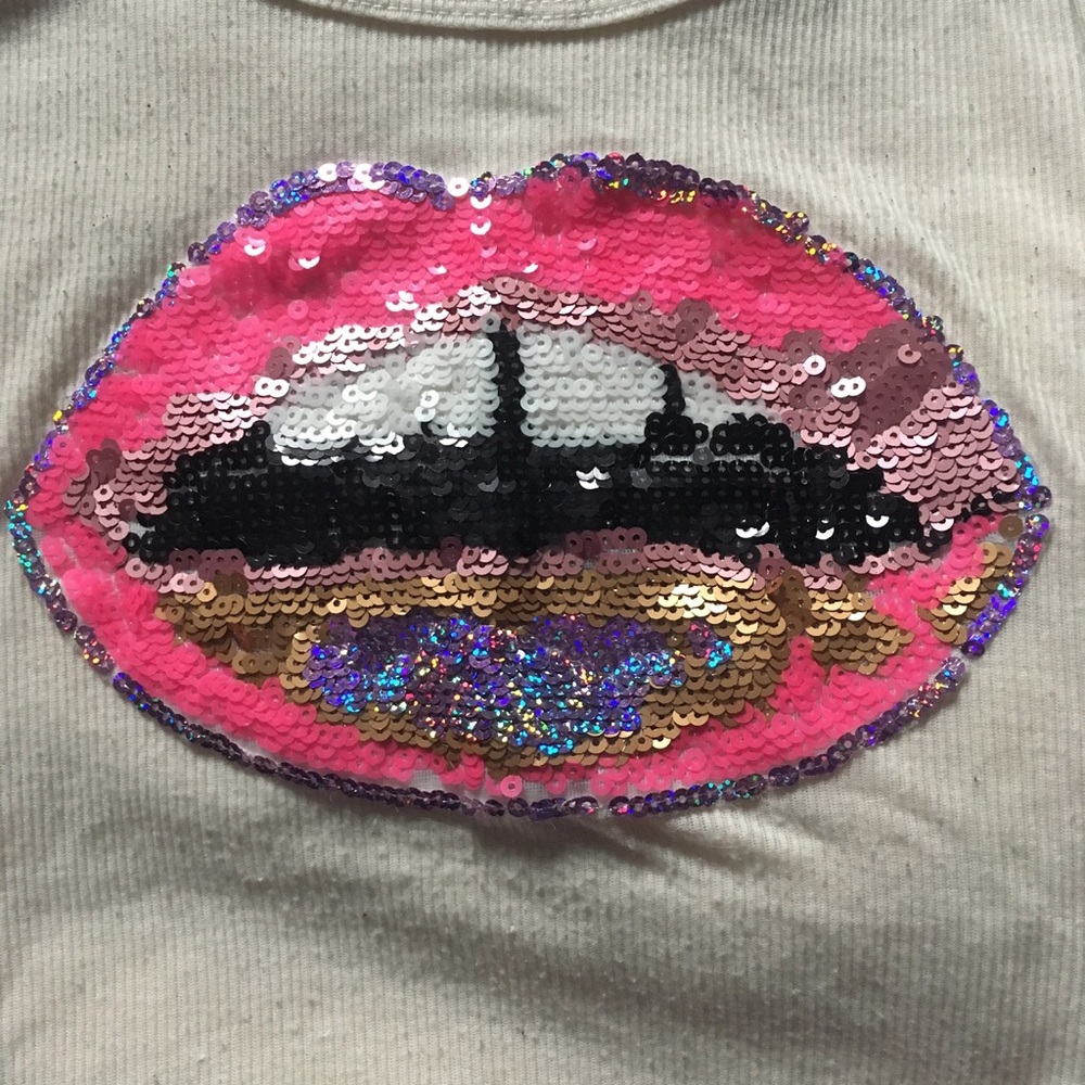 Sequin Lip Tank