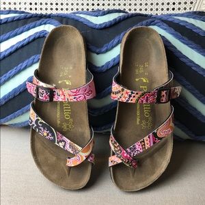 BIRKENSTOCK Pink Paisley Mayari Sandals 38 7 7.5