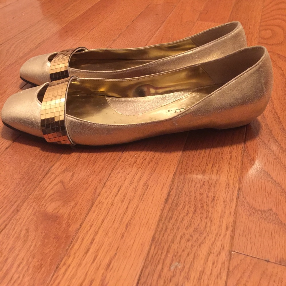 Gold disco ball detailed flats