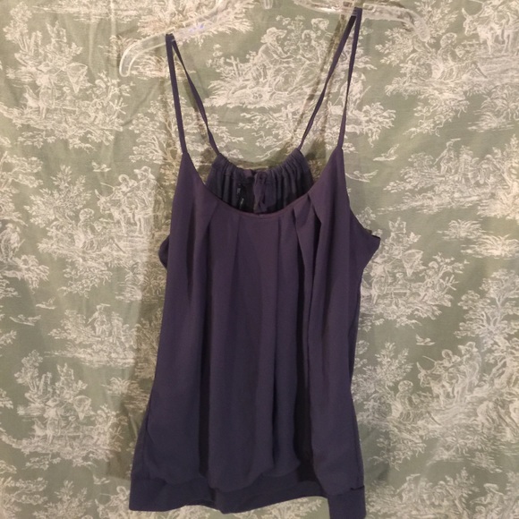 Maurices Tops - Chiffon tank with banded bottom in dark gray