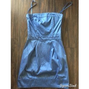 Blue French Connection strapless dress