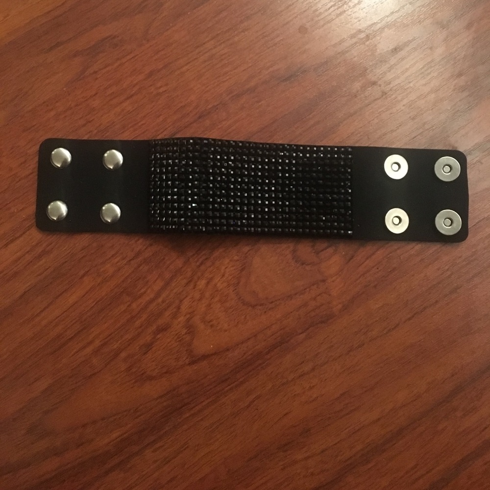 NEW Black Rhinestone Wraparound Bracelet