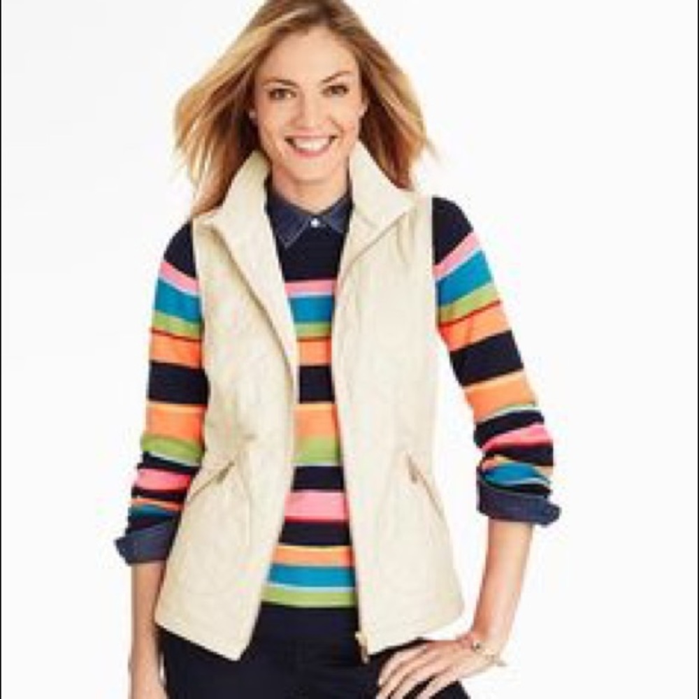 Talbots cream color vest-M