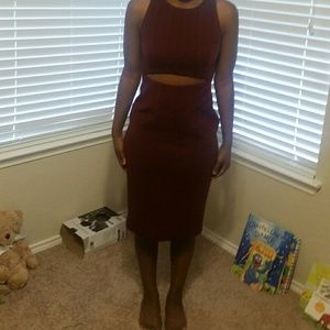 Gianni Bini Medium Maroon Dress