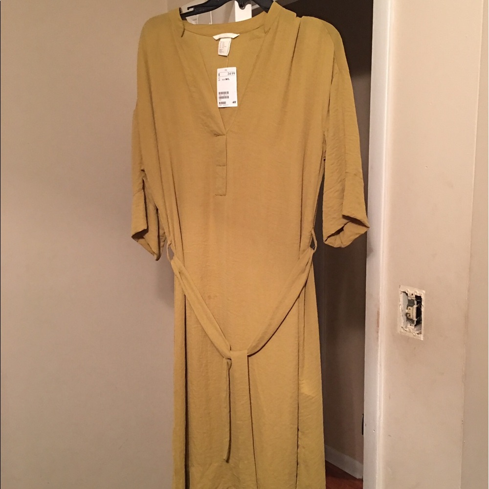 Light green shift dress