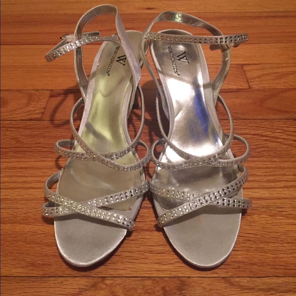 Silver Worthington heels