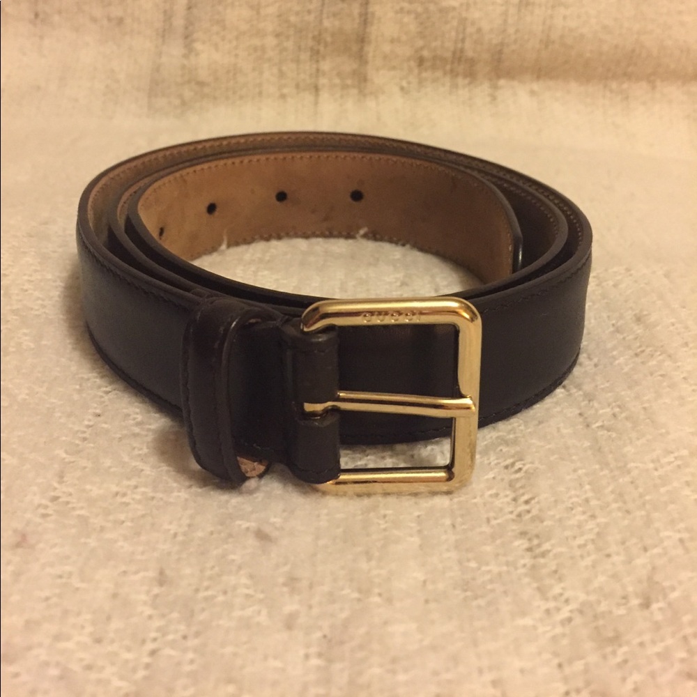 Women's chocolate Brown Gucci Belt- Size 90