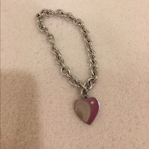 Heart link bracelet