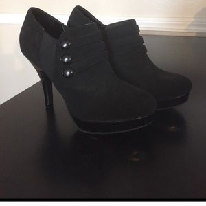 Black booties.