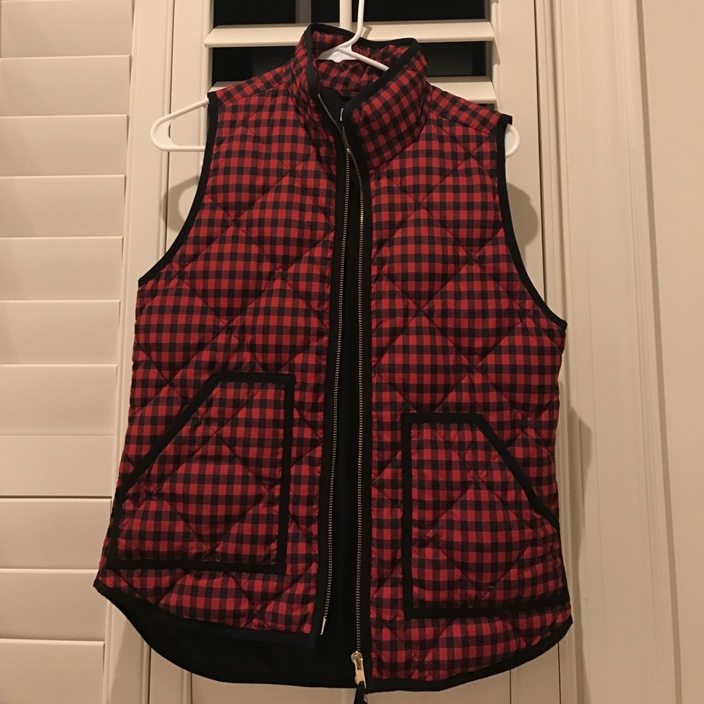 Jcrew Factory Plaid puffer vest