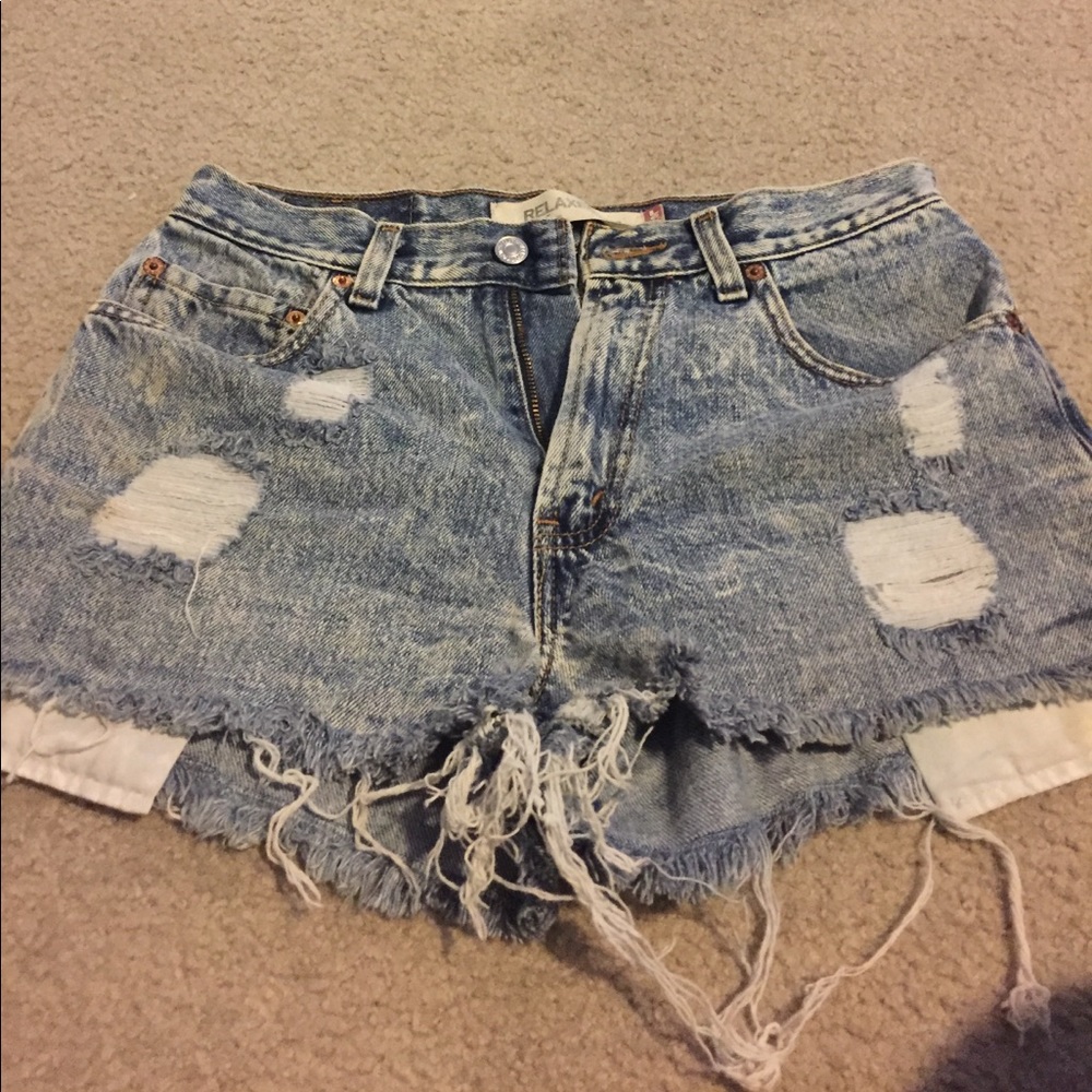 Distressed jean shorts from Urban Outfitters