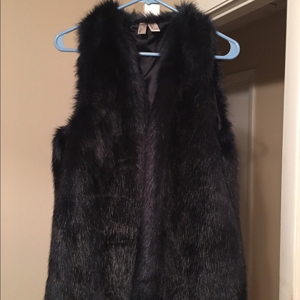 Navy Blue Faux Fur