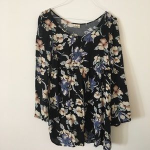 Urban Renewal Bell Sleeve Flower Child Mini Dress