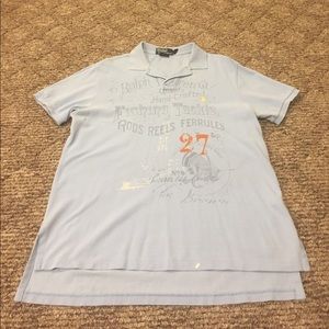 Men's Lt blue Ralph Lauren Polo shirt Custom fit L