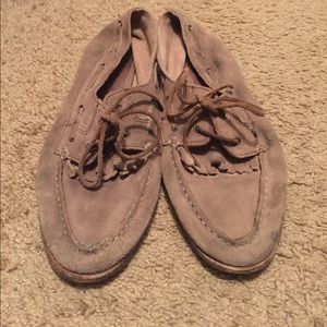 All Saints, real suede loafers. Size 10