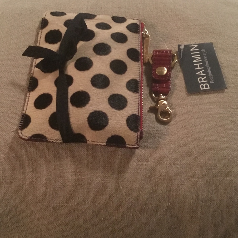 NWT! Brahmin small zippered pouch and keychain