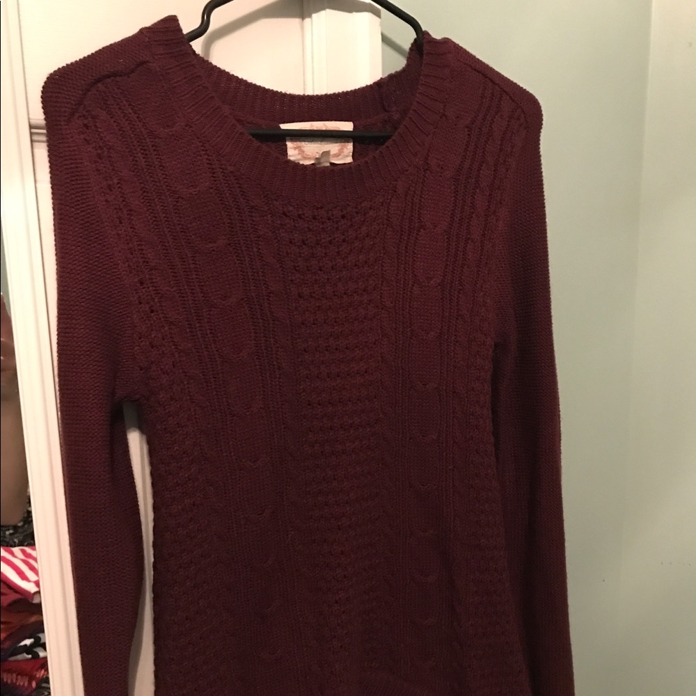 Small Maroon Knit Sweater