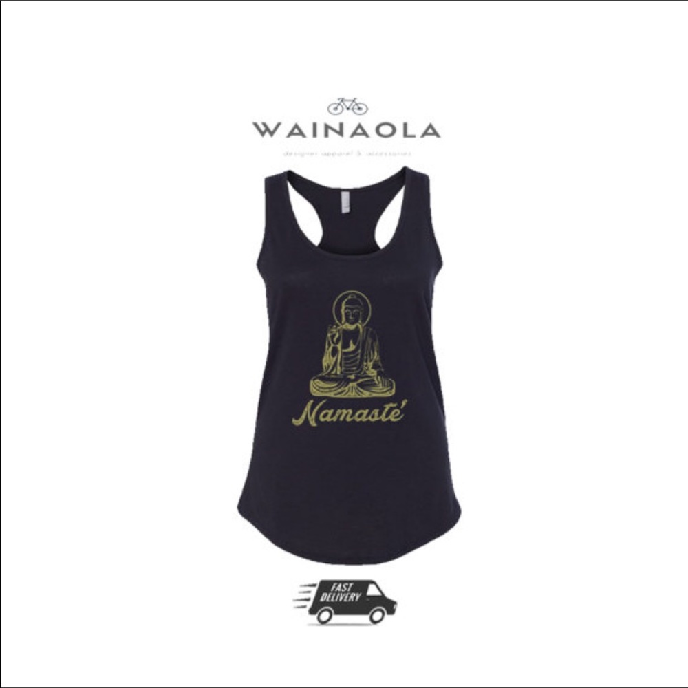 Freahly Screen Printed Made to Order Yoga Tank top