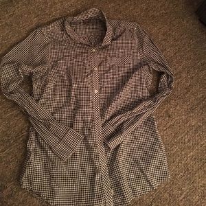 Black and white button down shirt