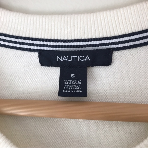 Nautica Ivory Preppy Cardigan - Picture 4 of 4