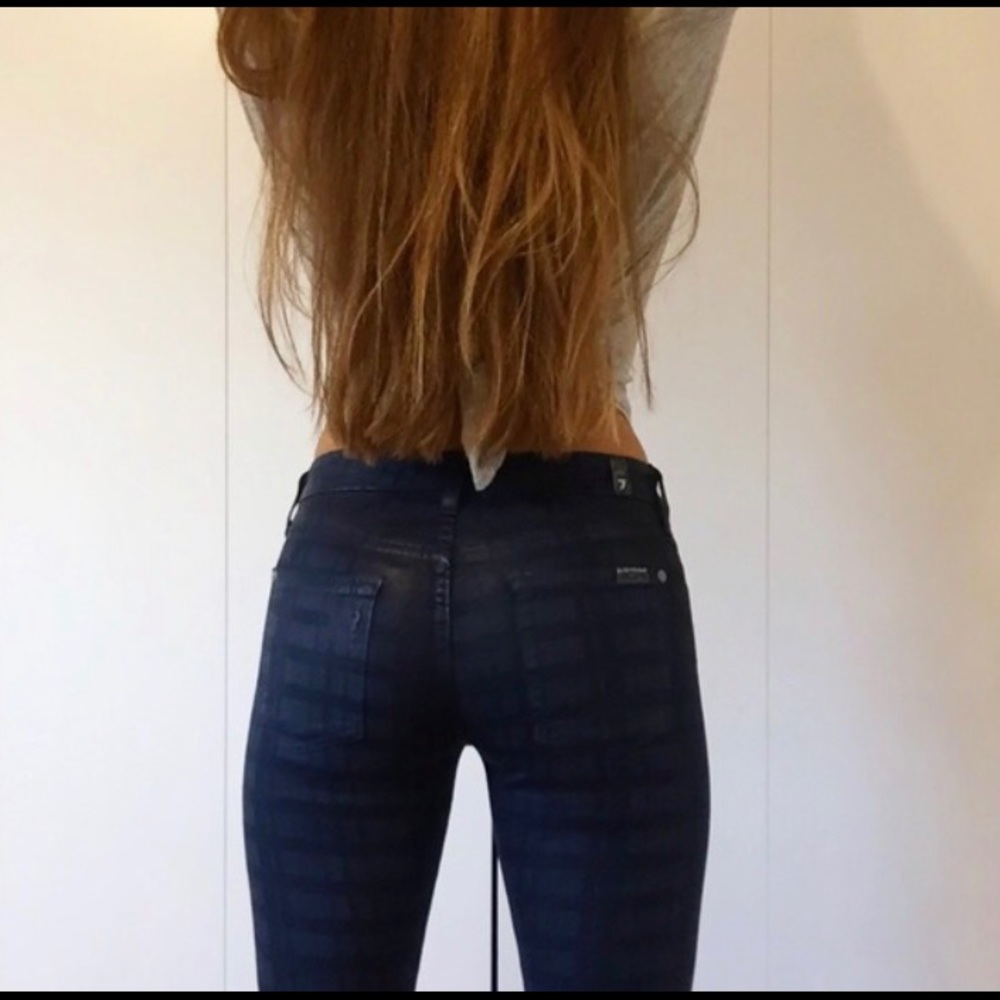 7 for all mankind leather jeans
