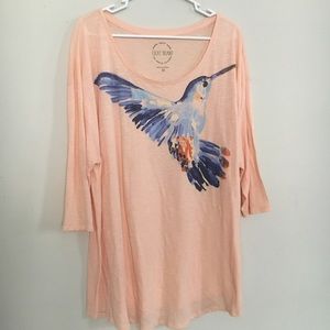 Humming bird plus size top