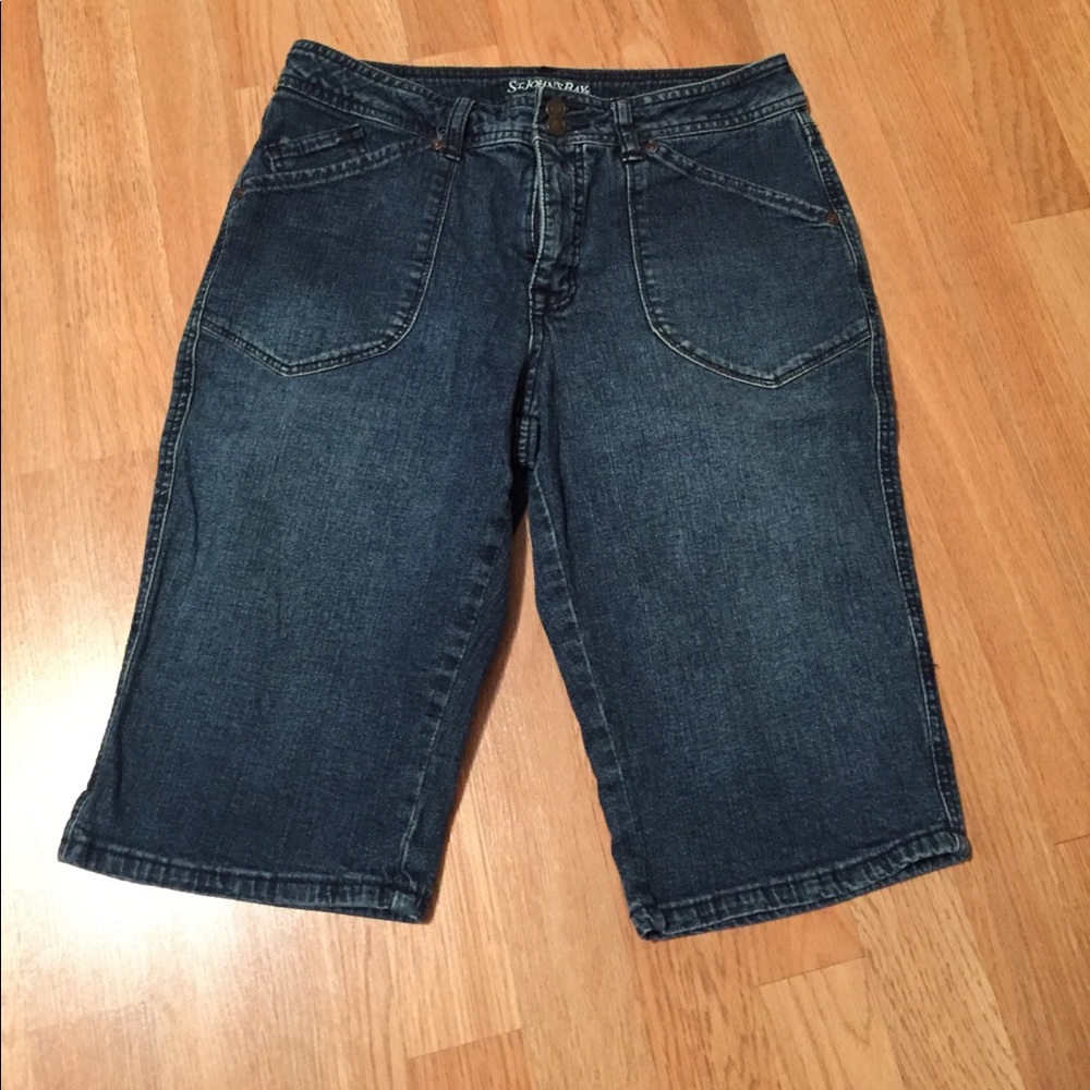 blue jean shorts