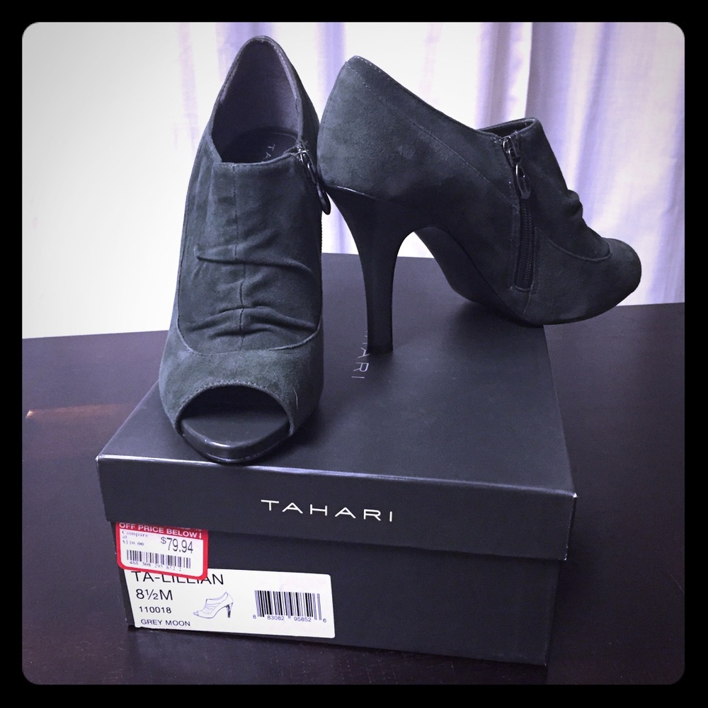Tahari Lillian peep toe booties