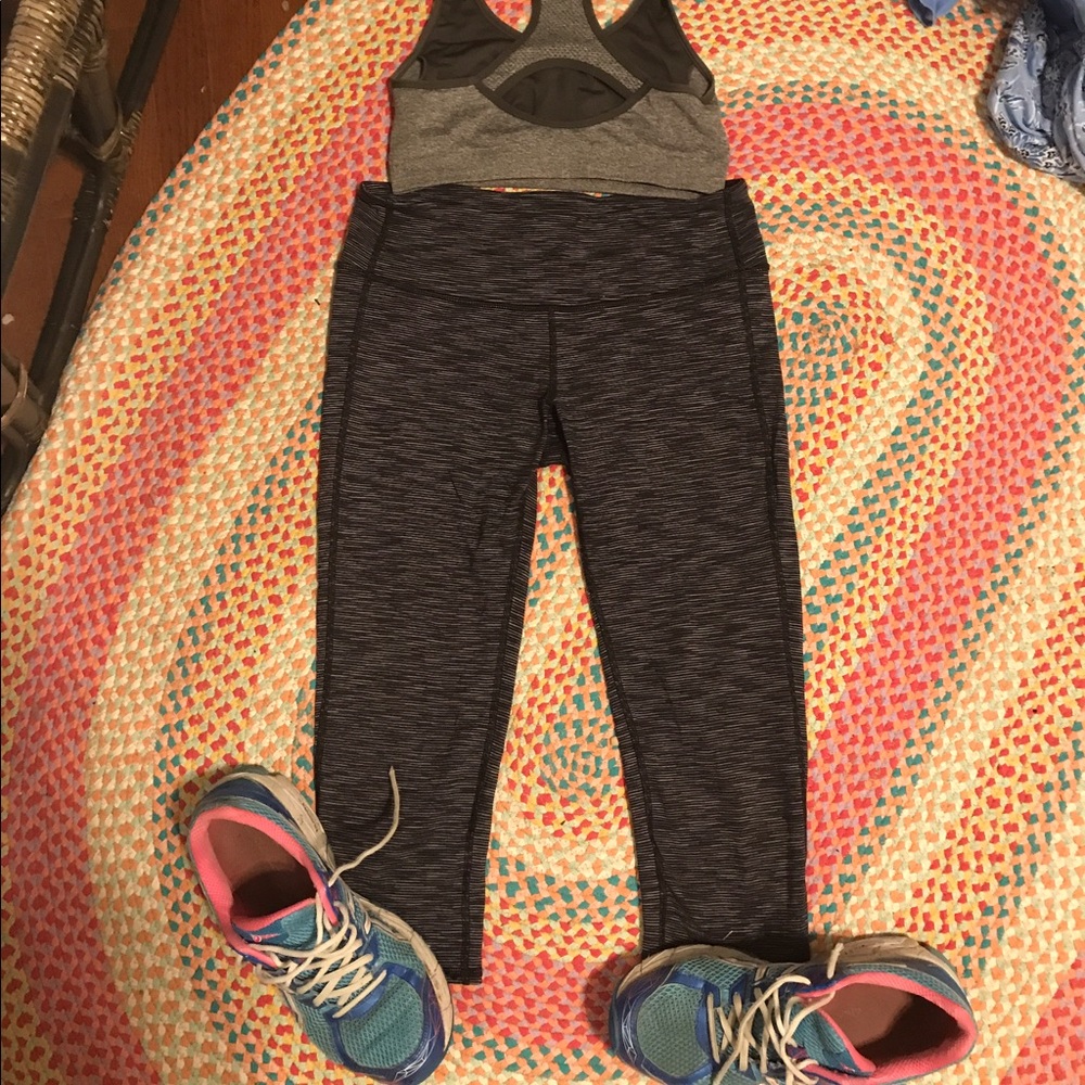 Gray space dye leggings