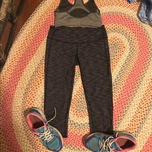 Gray space dye leggings
