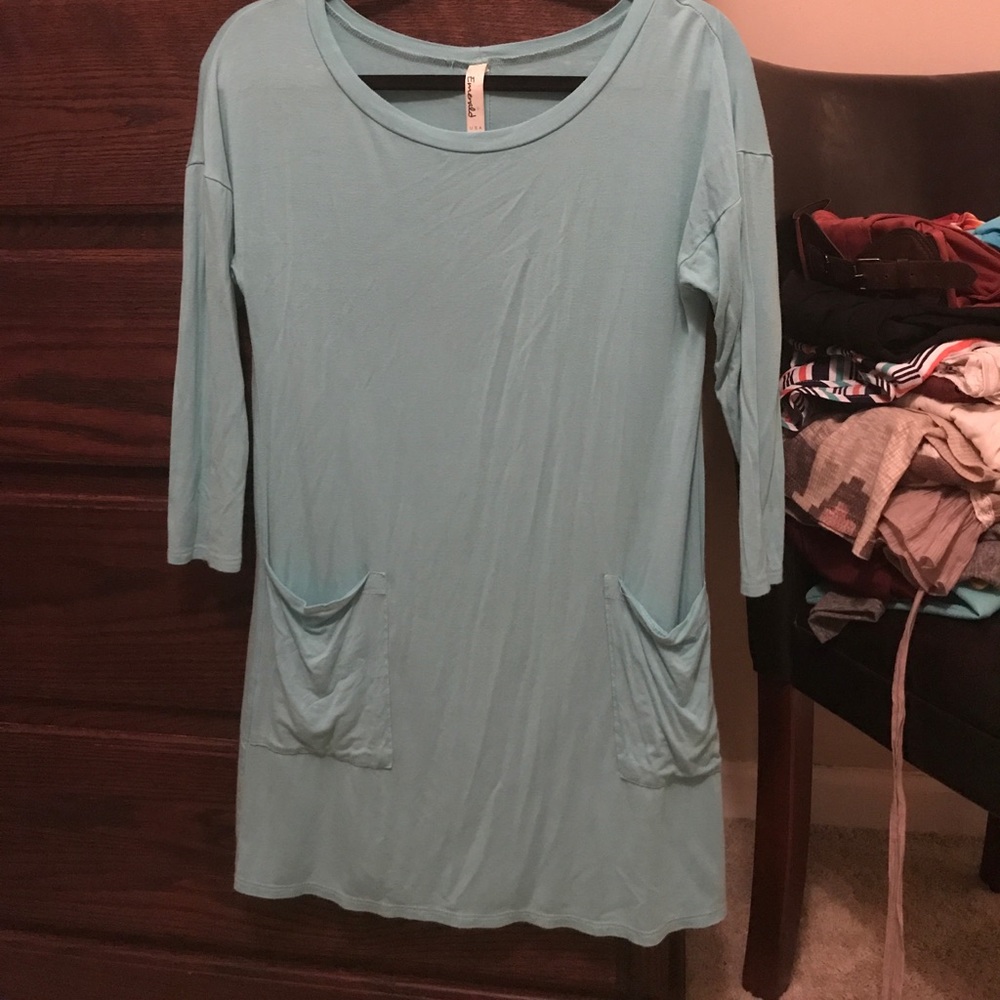 Boutique long tunic, buttons on back, size small