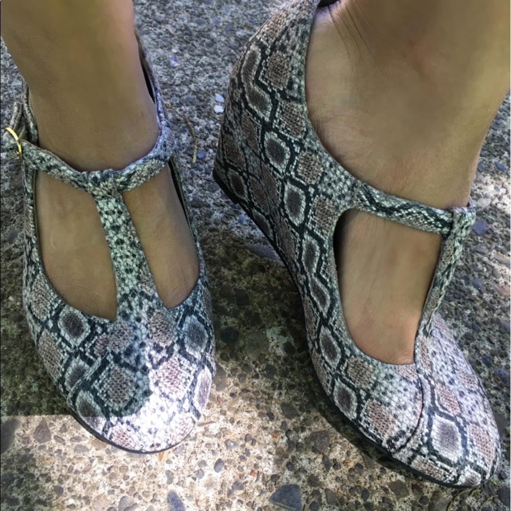 🔥Rocket dog snake skin print wedge sandal