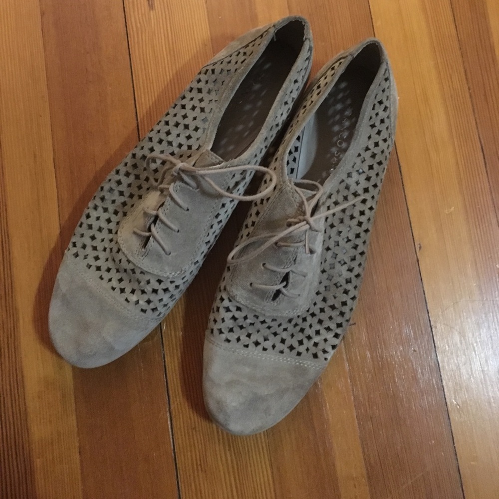 Suede Loafers with Cutouts