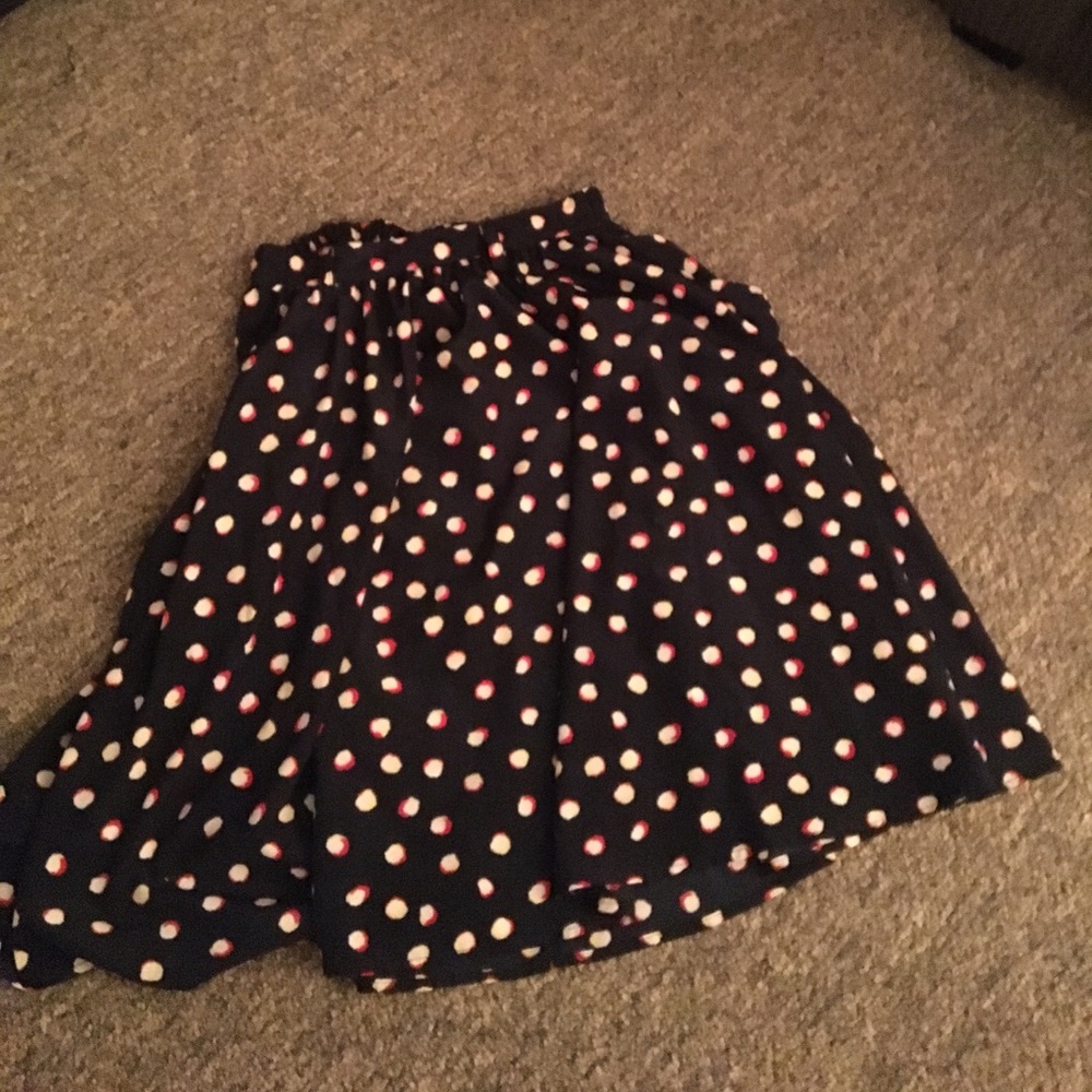 Silk Polka Dot Skirt